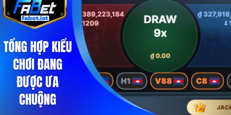 Tổng hợp kiểu chơi đang được ưa chuộng trên kênh đá gà FABET