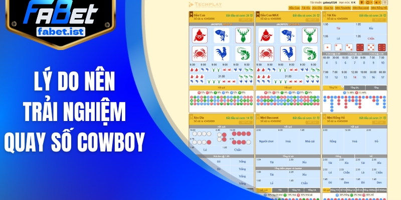 Những lý do nên trải nghiệm quay số cowboy